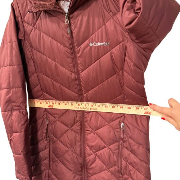 NEW! Columbia S Heavenly Long Hooded Puffer Jacket $160 Waterproof Winter Coat - Picture 13 of 14